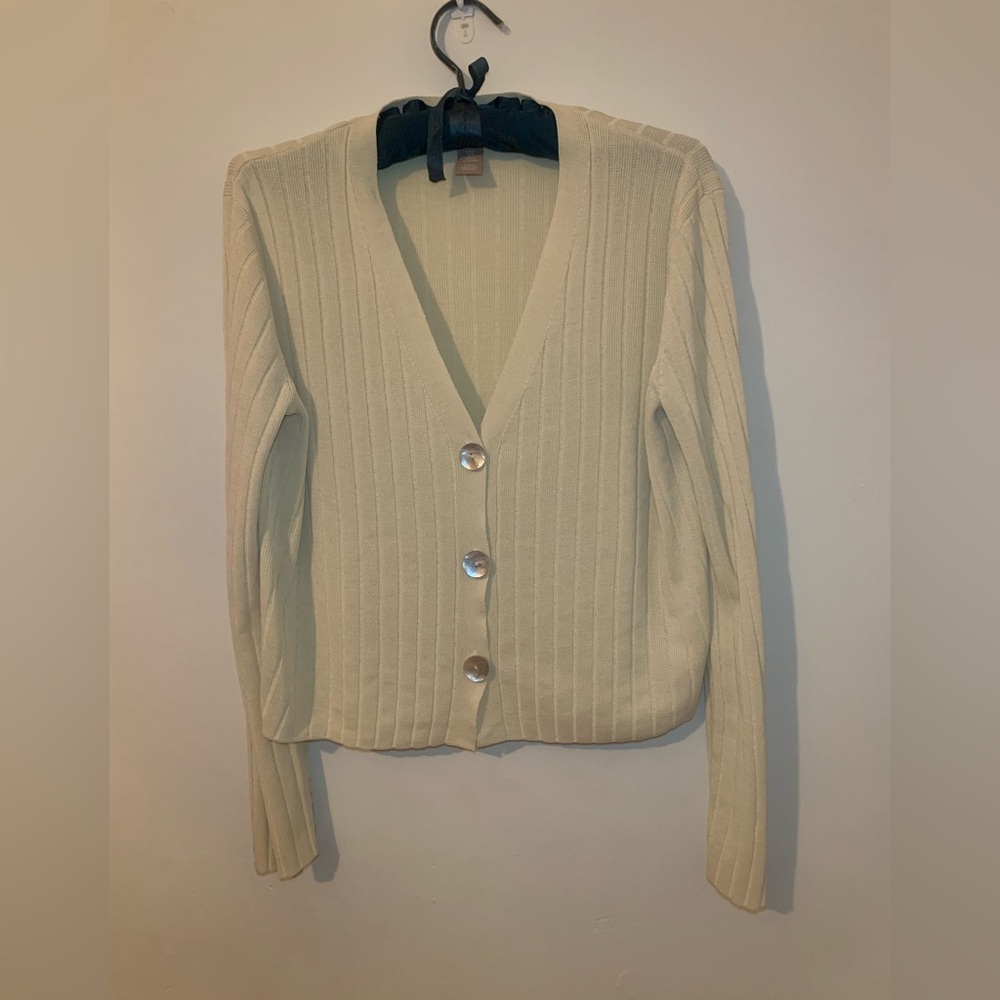 H&M cream knit cardigan - XS